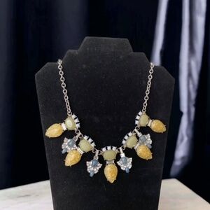 Women's Statement Fashion Prong-set Lucite cabochons with Rhinestones Necklace